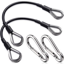 TOBWOLF 2PCS 10 Gym Extension Cable, Fitness Extension Rope Attachments Compatible with Home Gym Accessories, Replacement Gym Cables Machine Extension for LAT/Tricep Pull Down, Leg Extensions Machine