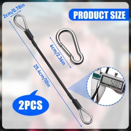 TOBWOLF 2PCS 10 Gym Extension Cable, Fitness Extension Rope Attachments Compatible with Home Gym Accessories, Replacement Gym Cables Machine Extension for LAT/Tricep Pull Down, Leg Extensions Machine