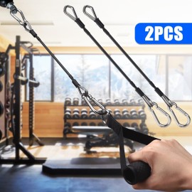 TOBWOLF 2PCS 10 Gym Extension Cable, Fitness Extension Rope Attachments Compatible with Home Gym Accessories, Replacement Gym Cables Machine Extension for LAT/Tricep Pull Down, Leg Extensions Machine