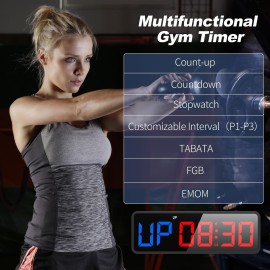ANJANK Small Portable Gym Timer Clock, Strong Magnet, Workout Interval Timer with Powerful Battery, Stopwatch, Remote Control, Adjustable Brightness, Fitness Digital Timer for Home/Garage/Boxing ANJANK Small Portable Gym Timer Clock, Strong Magnet, Workout Interval Timer with Powerful Battery, Stopwatch, Remote Control, Adjustable Brightness, Fitness Digital Timer for Home/Garage/Boxing