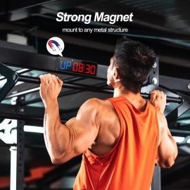 ANJANK Small Portable Gym Timer Clock, Strong Magnet, Workout Interval Timer with Powerful Battery, Stopwatch, Remote Control, Adjustable Brightness, Fitness Digital Timer for Home/Garage/Boxing ANJANK Small Portable Gym Timer Clock, Strong Magnet, Workout Interval Timer with Powerful Battery, Stopwatch, Remote Control, Adjustable Brightness, Fitness Digital Timer for Home/Garage/Boxing