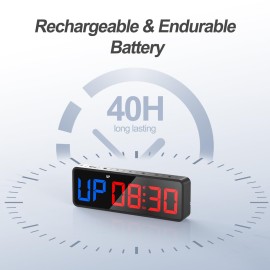ANJANK Small Portable Gym Timer Clock, Strong Magnet, Workout Interval Timer with Powerful Battery, Stopwatch, Remote Control, Adjustable Brightness, Fitness Digital Timer for Home/Garage/Boxing ANJANK Small Portable Gym Timer Clock, Strong Magnet, Workout Interval Timer with Powerful Battery, Stopwatch, Remote Control, Adjustable Brightness, Fitness Digital Timer for Home/Garage/Boxing