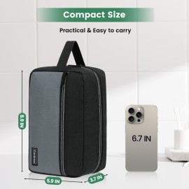 Carbrea Travel Toiletry Bag - Small Toiletry Bag for Men Skincare Bag Doop Kit for Toiletries Accessories Gifts - Black Carbrea Travel Toiletry Bag - Small Toiletry Bag for Men Skincare Bag Doop Kit for Toiletries Accessories Gifts - Black