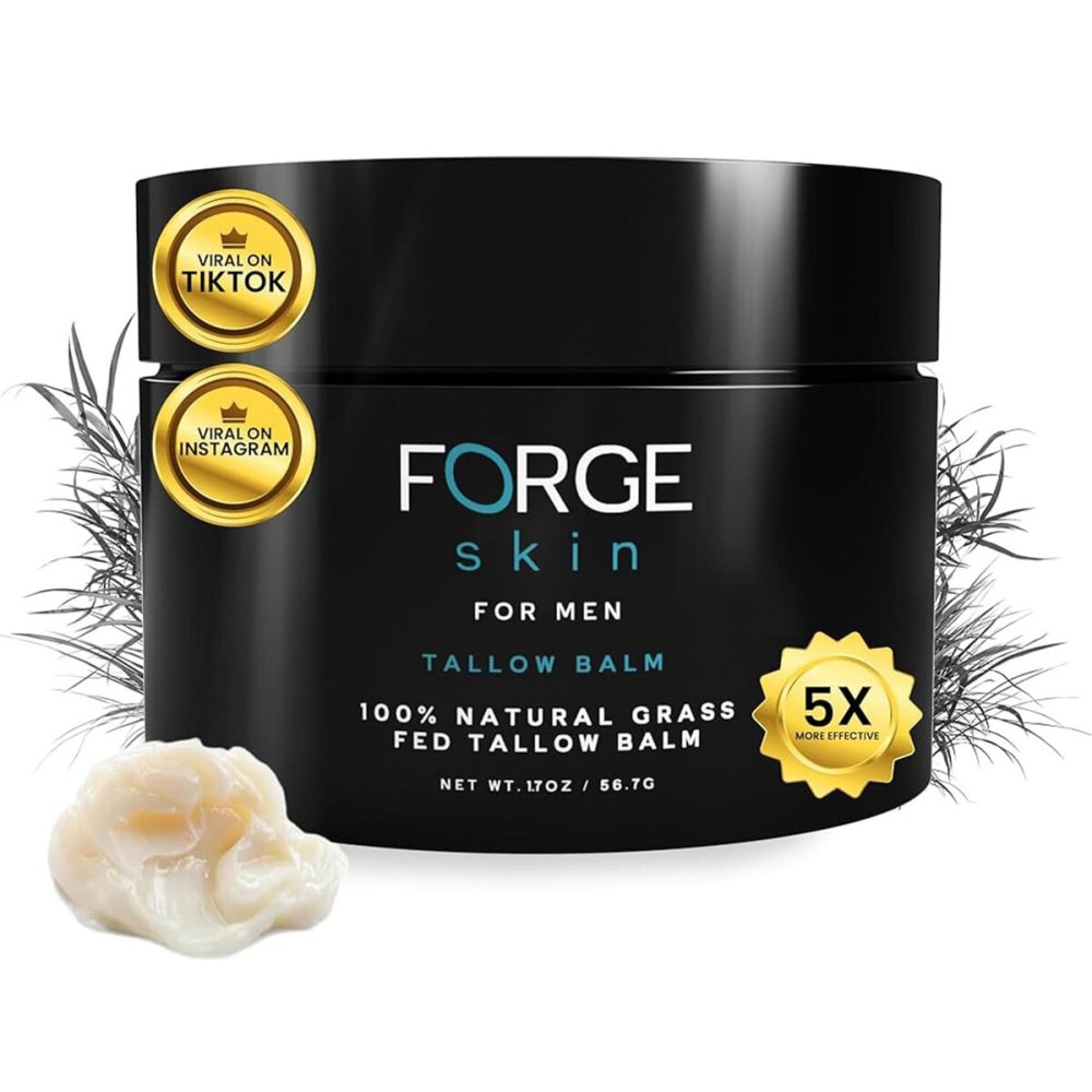 Forge Skin The Men\'s Wrinkle Defense Beef Tallow Balm for Skin | Beef Tallow for Skin Face Mens Skin Care Anti-Aging Cream Facial Skincare Face Moisturizer for Men |Mens Face Moisturizer Beef Tallow Forge Skin The Men\'s Wrinkle Defense Beef Tallow Balm for Skin | Beef Tallow for Skin Face Mens Skin Care Anti-Aging Cream Facial Skincare Face Moisturizer for Men |Mens Face Moisturizer Beef Tallow