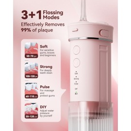 Portable Mini Water Dental Flosser for Teeth Cleaning Pick,Travel Oral Irrigator with Telescopic Water Tank,4 Modes and Waterproof Design-Perfect for Braces,Bridges,Home&Travel Dental Care Portable Mini Water Dental Flosser for Teeth Cleaning Pick,Travel Oral Irrigator with Telescopic Water Tank,4 Modes and Waterproof Design-Perfect for Braces,Bridges,Home&Travel Dental Care