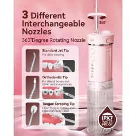 Portable Mini Water Dental Flosser for Teeth Cleaning Pick,Travel Oral Irrigator with Telescopic Water Tank,4 Modes and Waterproof Design-Perfect for Braces,Bridges,Home&Travel Dental Care Portable Mini Water Dental Flosser for Teeth Cleaning Pick,Travel Oral Irrigator with Telescopic Water Tank,4 Modes and Waterproof Design-Perfect for Braces,Bridges,Home&Travel Dental Care