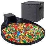 AINIYNM Toy Storage Organizer and Play Mat 13 Basket for Building Bricks Collapsible Storage Box for Kids Nonwoven Fabric Organizer Cube Bin