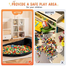 AINIYNM Toy Storage Organizer and Play Mat 13 Basket for Building Bricks Collapsible Storage Box for Kids Nonwoven Fabric Organizer Cube Bin