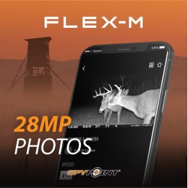 SPYPOINT Flex-M Twin Pack Cellular Trail Cameras - Best Hunting Accessories, No WiFi Needed, GPS, Night Vision, Dual-Sim LTE, IP65 Water-Resistant Game Camera, 28MP Photos, 720p Videos + Sound (2)