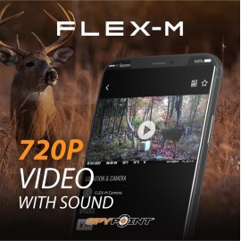 SPYPOINT Flex-M Twin Pack Cellular Trail Cameras - Best Hunting Accessories, No WiFi Needed, GPS, Night Vision, Dual-Sim LTE, IP65 Water-Resistant Game Camera, 28MP Photos, 720p Videos + Sound (2)