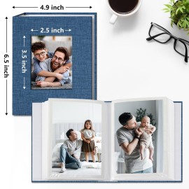 Vienrose Small Photo Album 4x6 Slip-in Picture Album 50 Pages Holds 100 Photos, Portable Photo Book 4x6 for Wedding Family Baby Travel Blue Vienrose Small Photo Album 4x6 Slip-in Picture Album 50 Pages Holds 100 Photos, Portable Photo Book 4x6 for Wedding Family Baby Travel Blue