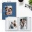 Vienrose Small Photo Album 4x6 Slip-in Picture Album 50 Pages Holds 100 Photos, Portable Photo Book 4x6 for Wedding Family Baby Travel Blue