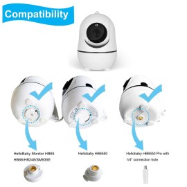 Flexible Baby Monitor Clip Clamp Mount Compatible with HelloBaby HB6550/HB65/HB66/HB248,ANMEATE SM935E,iFamily 43E,Kidsneed SM935, Hellobaby Camera Mount Without Tools or Wall Damage Flexible Baby Monitor Clip Clamp Mount Compatible with HelloBaby HB6550/HB65/HB66/HB248,ANMEATE SM935E,iFamily 43E,Kidsneed SM935, Hellobaby Camera Mount Without Tools or Wall Damage