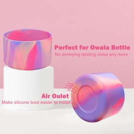 HEYSKAY 2PCS Silicone Boot for Owala Flask Water Bottle 32oz Anti-Slip Protective Sleeve for Owala Twist,FreeSip and Flip Stainless Steel Water Bottle BPA-Free Boot Bottom Base HEYSKAY 2PCS Silicone Boot for Owala Flask Water Bottle 32oz Anti-Slip Protective Sleeve for Owala Twist,FreeSip and Flip Stainless Steel Water Bottle BPA-Free Boot Bottom Base