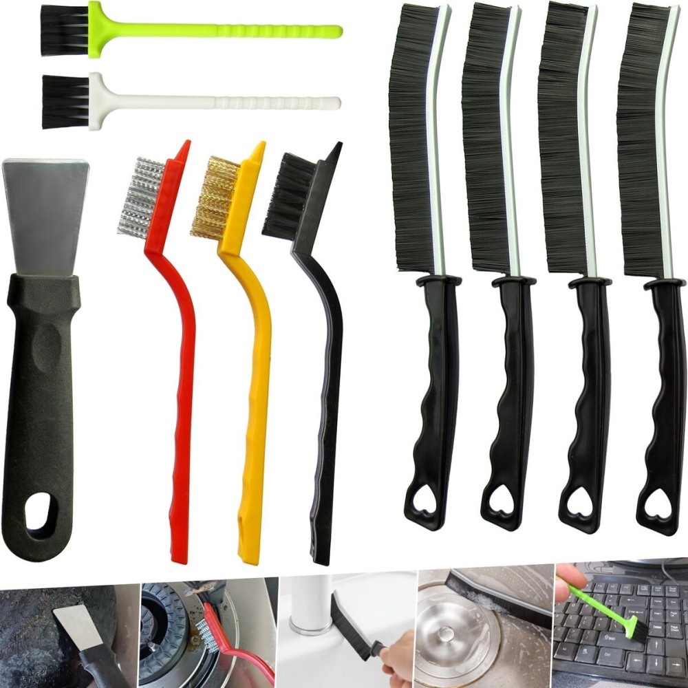 10Pcs Crevice Cleaning Tools, Gap Cleaning Brush Set,Cleaning Brushes Small Spaces, Hard Bristle Crevice Cleaning Brush Tool for Household Use Bathroom Tiles Kitchen 10Pcs Crevice Cleaning Tools, Gap Cleaning Brush Set,Cleaning Brushes Small Spaces, Hard Bristle Crevice Cleaning Brush Tool for Household Use Bathroom Tiles Kitchen