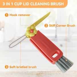 3 in 1 Cup Lid Gap Cleaning Brush Set, Multifunctional Bottle Cleaning Brush, Cup Lid Gap Cleaner, Home Kitchen Crevice Brush Tools(Multicolor) 3 in 1 Cup Lid Gap Cleaning Brush Set, Multifunctional Bottle Cleaning Brush, Cup Lid Gap Cleaner, Home Kitchen Crevice Brush Tools(Multicolor)