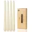 Ivory Taper Candles, 10 Inch Set of 4, Unscented, Dripless, Smokeless, 8 Hours Long Burning, Hand Poured Tall Tapered Candlesticks Wedding Advent Home Decor Dinner