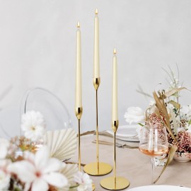 Ivory Taper Candles, 10 Inch Set of 4, Unscented, Dripless, Smokeless, 8 Hours Long Burning, Hand Poured Tall Tapered Candlesticks Wedding Advent Home Decor Dinner Ivory Taper Candles, 10 Inch Set of 4, Unscented, Dripless, Smokeless, 8 Hours Long Burning, Hand Poured Tall Tapered Candlesticks Wedding Advent Home Decor Dinner