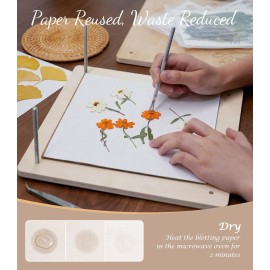 Wakhow Flower Press Kit, 11.02 x 11.02 Large Wooden Flower Pressing for Adults & Kids, Bouquet Preservation Craft Kit, DIY Flowers Drying Art, Ideal Gift for Arts and Crafts Lovers Wakhow Flower Press Kit, 11.02 x 11.02 Large Wooden Flower Pressing for Adults & Kids, Bouquet Preservation Craft Kit, DIY Flowers Drying Art, Ideal Gift for Arts and Crafts Lovers