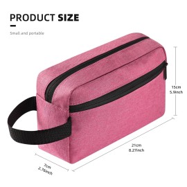 Icramsy Travel Toiletry bag Toiletry bag for women men Hanging toiletry bag Cosmetic bag Travel accessories Gift for Women Men (Rosy)