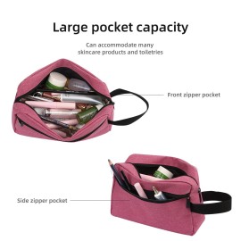 Icramsy Travel Toiletry bag Toiletry bag for women men Hanging toiletry bag Cosmetic bag Travel accessories Gift for Women Men (Rosy)