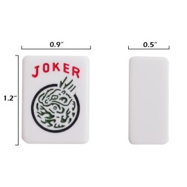 ZGME American Mahjong Set,166 Premium White Tiles with Soft Bag and Accessories,4 All-in-One Mahjong Racks with Pushers,Complete Western Mah Jongg,Mah-Jongg,Ma Jong Set