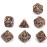 Metal Skull Dice Set Hollow Multi-Sided Dungeons & Dragons Dice 7CPS Role-Playing Dice Set with Flannel Bag Suitable for D&D Board Game Cards(Antique red Copper)
