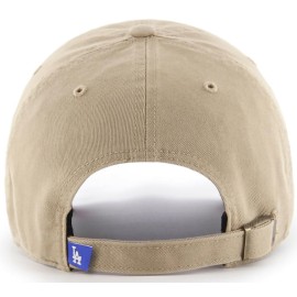 47 Brand MLB Khaki White Primary Logo Clean Up Adjustable Strap Baseball Dad Hat Cap, Adult One Size Fits All - Los Angeles Dodgers - Khaki White 47 Brand MLB Khaki White Primary Logo Clean Up Adjustable Strap Baseball Dad Hat Cap, Adult One Size Fits All - Los Angeles Dodgers - Khaki White