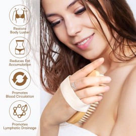 2 Pack Dry Brushing Body Brush, Natural Bristle Exfoliating Brush with Massage Nodes, for Lymphatic Drainage and Improving Skin Health and Reduces Acne 2 Pack Dry Brushing Body Brush, Natural Bristle Exfoliating Brush with Massage Nodes, for Lymphatic Drainage and Improving Skin Health and Reduces Acne