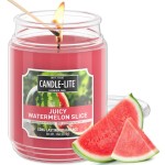 Candle-lite Scented Candles, Juicy Watermelon Slice, 18 oz Jar, Proudly Poured in The USA, Aromatherapy Candle, Single-Wick with 110 Hours of Burn Time, Perfect for Creating a Refreshing Ambiance