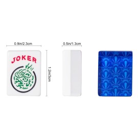 GUSTARIA American Mahjong Set,166 Premium Acrylic Tiles with Blue Prints, 4 All-in-One Color Rack/Pushers, Complete Mahjong Game Set with Floral Blue Carrying Bag GUSTARIA American Mahjong Set,166 Premium Acrylic Tiles with Blue Prints, 4 All-in-One Color Rack/Pushers, Complete Mahjong Game Set with Floral Blue Carrying Bag