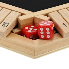 Pacific Shore Games Shut The Box Game 6 Player - Natural Wood, Wooden Board Game, Table Games for Adults, Bar Games, Portable Dice Game for 1-6 Players, Classic Pacific Shore Games Shut The Box Game 6 Player - Natural Wood, Wooden Board Game, Table Games for Adults, Bar Games, Portable Dice Game for 1-6 Players, Classic