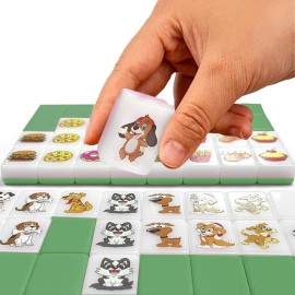 BECKVEC-Seaside Escape Games, Family Games, Simple Outdoor Board Game, 30 mm 65 Pieces, Mahjong Set with Brown Bag BECKVEC-Seaside Escape Games, Family Games, Simple Outdoor Board Game, 30 mm 65 Pieces, Mahjong Set with Brown Bag