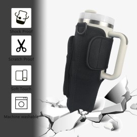 UXIETIN Stroller Cup Holder Compatible with Stanley,Stroller Cup Holder with Adjustable Strap and Pouch Taking Everywhere,Accessories for 30/40oz Stanley Cup UXIETIN Stroller Cup Holder Compatible with Stanley,Stroller Cup Holder with Adjustable Strap and Pouch Taking Everywhere,Accessories for 30/40oz Stanley Cup