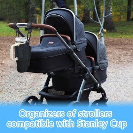 UXIETIN Stroller Cup Holder Compatible with Stanley,Stroller Cup Holder with Adjustable Strap and Pouch Taking Everywhere,Accessories for 30/40oz Stanley Cup UXIETIN Stroller Cup Holder Compatible with Stanley,Stroller Cup Holder with Adjustable Strap and Pouch Taking Everywhere,Accessories for 30/40oz Stanley Cup