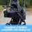 UXIETIN Stroller Cup Holder Compatible with Stanley,Stroller Cup Holder with Adjustable Strap and Pouch Taking Everywhere,Accessories for 30/40oz Stanley Cup