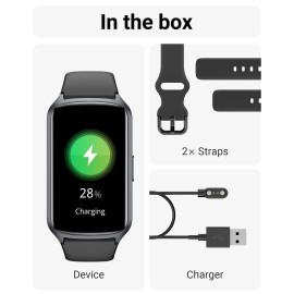 Amzhero Health Fitness Tracker with 24/7 Heart Rate, Blood Oxygen, Blood Pressure, Sleep Tracker, 5ATM Waterproof Activity Trackers with Step Tracker, Pedometer (S & L Bands Included)