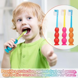 PRASBURR Kids Toothbrush - Soft Bristles with Suction Cup for Easy Storage, Toddler Toothbrush Age 2-4 and Older, Pack of 4 PRASBURR Kids Toothbrush - Soft Bristles with Suction Cup for Easy Storage, Toddler Toothbrush Age 2-4 and Older, Pack of 4