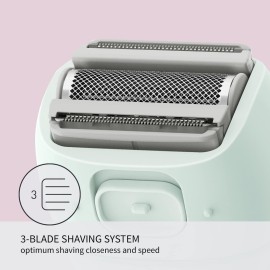 Panasonic Electric Razor for Women, Cordless 3-Blade Shaver with Pop-Up Trimmer, Wet Dry Operation - ES-AWL6AG (Mint) Panasonic Electric Razor for Women, Cordless 3-Blade Shaver with Pop-Up Trimmer, Wet Dry Operation - ES-AWL6AG (Mint)