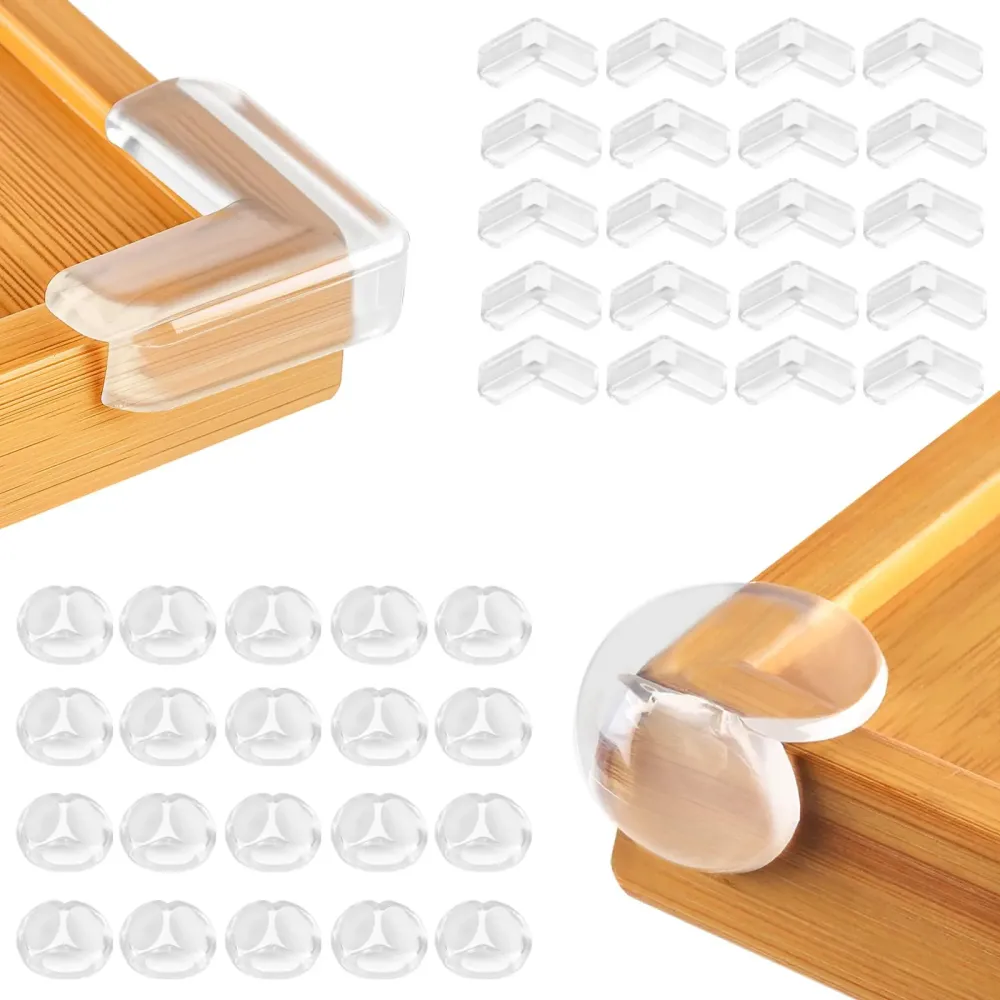 Rindion 40 Pack Corner Protector Baby, 2 Shapes Baby Proof Corners and Edges, Clear Table Corner Covers Baby, Baby Corner Protector Guards, Corner Guards for Table Edges & Sharp Corners Rindion 40 Pack Corner Protector Baby, 2 Shapes Baby Proof Corners and Edges, Clear Table Corner Covers Baby, Baby Corner Protector Guards, Corner Guards for Table Edges & Sharp Corners