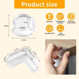 Rindion 40 Pack Corner Protector Baby, 2 Shapes Baby Proof Corners and Edges, Clear Table Corner Covers Baby, Baby Corner Protector Guards, Corner Guards for Table Edges & Sharp Corners Rindion 40 Pack Corner Protector Baby, 2 Shapes Baby Proof Corners and Edges, Clear Table Corner Covers Baby, Baby Corner Protector Guards, Corner Guards for Table Edges & Sharp Corners