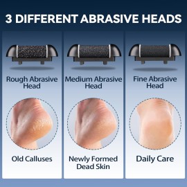 Electric Callus Remover for Feet with 3 Roller Heads 2 Speed Rechargeable Waterproof Professional Pedicure Kit 17 in 1 Foot File Tools Perfect for Dead Hard Cracked Dry Skin Electric Callus Remover for Feet with 3 Roller Heads 2 Speed Rechargeable Waterproof Professional Pedicure Kit 17 in 1 Foot File Tools Perfect for Dead Hard Cracked Dry Skin