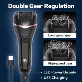Electric Callus Remover for Feet with 3 Roller Heads 2 Speed Rechargeable Waterproof Professional Pedicure Kit 17 in 1 Foot File Tools Perfect for Dead Hard Cracked Dry Skin Electric Callus Remover for Feet with 3 Roller Heads 2 Speed Rechargeable Waterproof Professional Pedicure Kit 17 in 1 Foot File Tools Perfect for Dead Hard Cracked Dry Skin