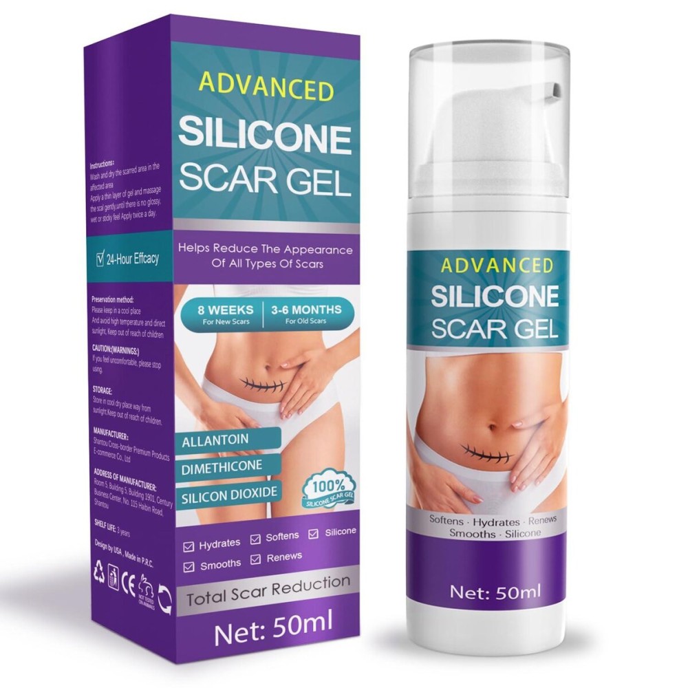 Silicone Scar Cream Scar Gel - Advanced Scar Gel Scar Treatment for Stretch Marks Removal, Old & New Scars, Surgical Scars, Burns, Acne, C-Section, Keloid Scar Treatment for Women & Men, 1.76Oz Silicone Scar Cream Scar Gel - Advanced Scar Gel Scar Treatment for Stretch Marks Removal, Old & New Scars, Surgical Scars, Burns, Acne, C-Section, Keloid Scar Treatment for Women & Men, 1.76Oz