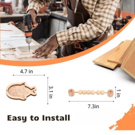 4 Pieces Busy Board DIY Parts - DIY Materials for Parents - Sensory Board Accessories -Wheels-Flip Sequin Fish-Wooden Roller-Beads - Montessori Educational Items