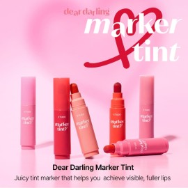 ETUDE Dear Darling Marker Tint 1 Raspberry Pop | Hydrating & Long Lasting Lip Stain | High Pigmented Lip Maker with Easy Drawing Tip | Korean Daily Lip Tint, red ETUDE Dear Darling Marker Tint 1 Raspberry Pop | Hydrating & Long Lasting Lip Stain | High Pigmented Lip Maker with Easy Drawing Tip | Korean Daily Lip Tint, red