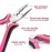 Quacc Hair Extension Pliers 3-Hole Mini Hair Extension Tool for Micro and Nano Ring Hair Extensions (Pink)
