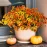 INQCMY Artificial Fake Plants Flowers for Outdoor Outside Fall Decoration,12 Bundles Faux Silk Daisy in Planter UV Resistant Look Real for Home Front Door Porch Patio Garden Balcony Autumn Decor
