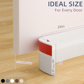 Door Draft Stopper, Door Sweep for Bottom of Door, Weather Stripping Door Seal, Under Door Gap Filler, Under Door Draft Blocker Soundproof/Insulator, Door stoppers (White, 78) Door Draft Stopper, Door Sweep for Bottom of Door, Weather Stripping Door Seal, Under Door Gap Filler, Under Door Draft Blocker Soundproof/Insulator, Door stoppers (White, 78)