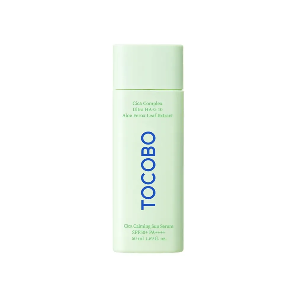 TOCOBO Cica Calming Sun Serum SPF50 PA++++ 50 ml 1.69 fl. oz - Fermented Cica Complax, Cape Aloe Leaf Extract, Soothing Overheated Skin, Reduces Skin Tempetature TOCOBO Cica Calming Sun Serum SPF50 PA++++ 50 ml 1.69 fl. oz - Fermented Cica Complax, Cape Aloe Leaf Extract, Soothing Overheated Skin, Reduces Skin Tempetature